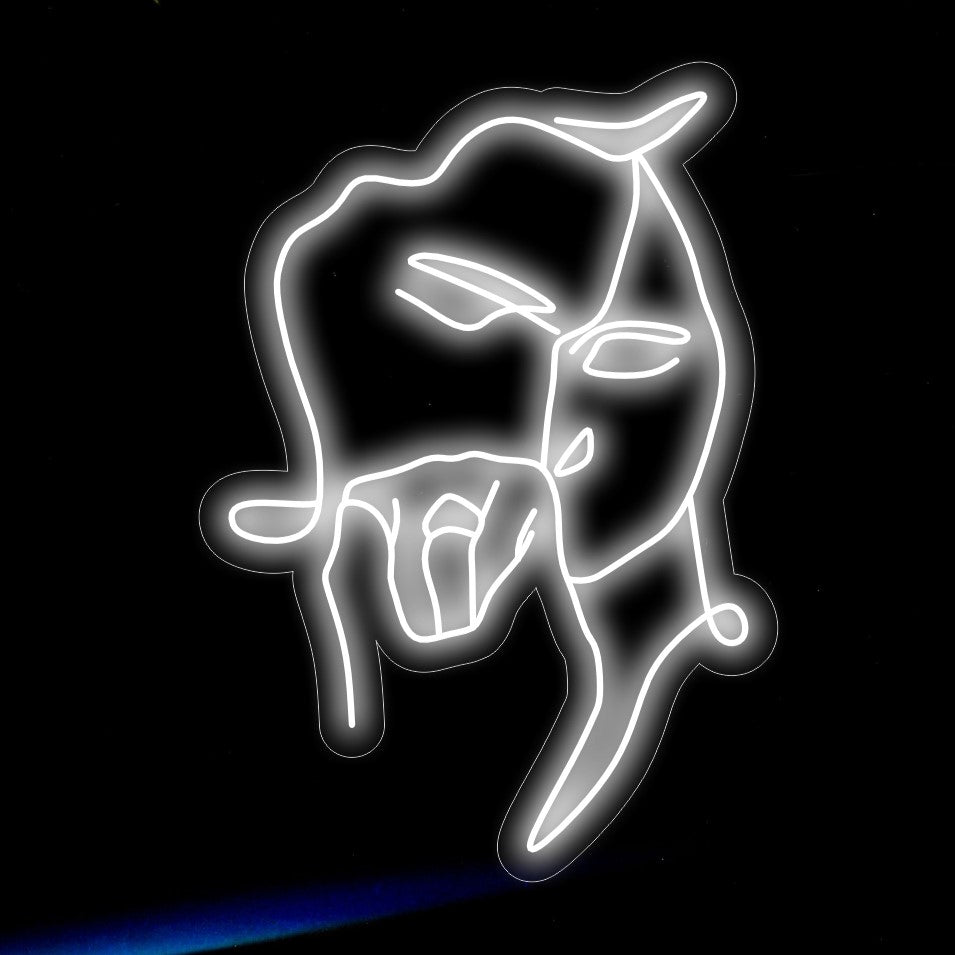 "Abstract Lover Art Neon Sign" - Een romantisch neonlicht met abstracte elementen, dat liefde en verbondenheid uitdrukt door middel van moderne kunst en de sfeer in uw leefruimte verbetert.