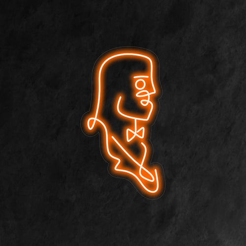 "Abstract Man Neon Sign" - Een betoverende neonlamp met een abstracte weergave van een man, waarmee u moderne kunst in uw leefruimte brengt.