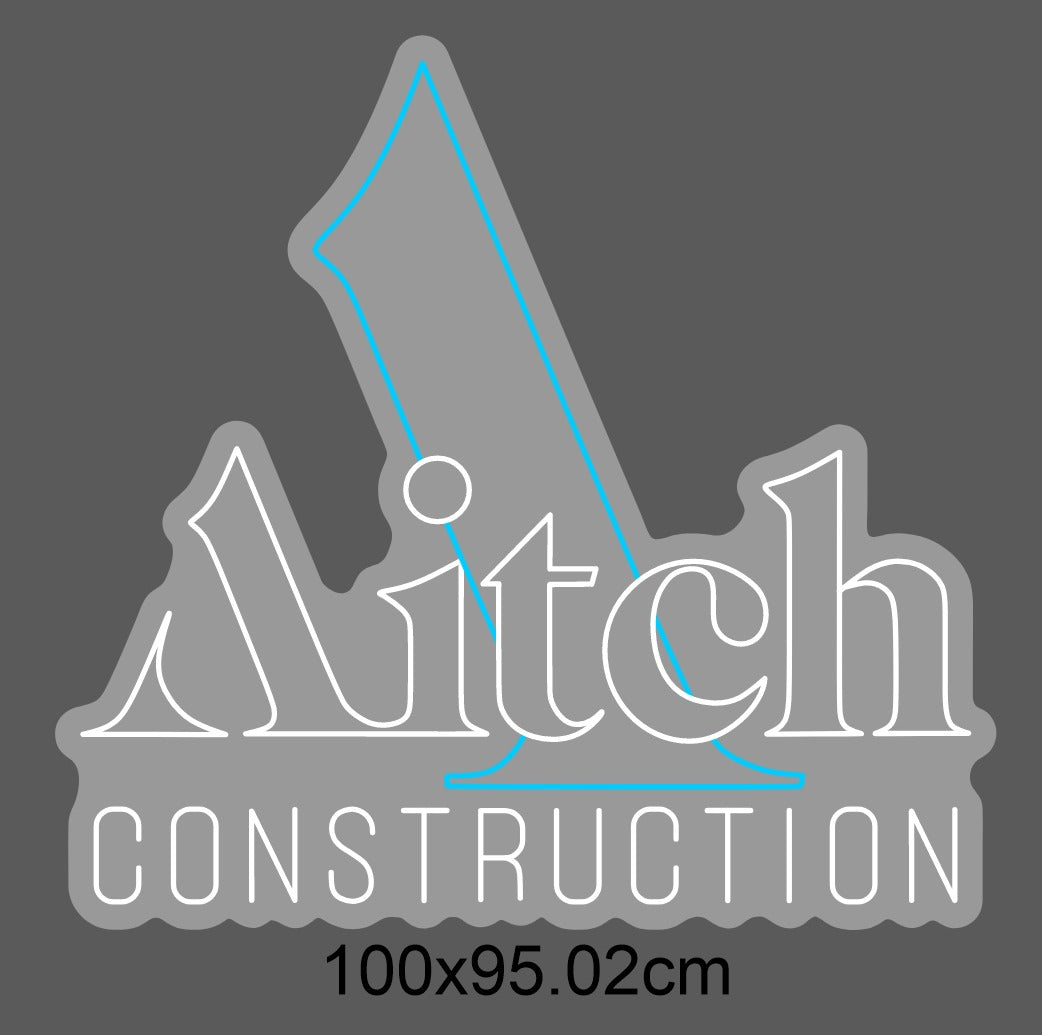 Op maat gemaakte LED-neonreclame - Aitch Construction