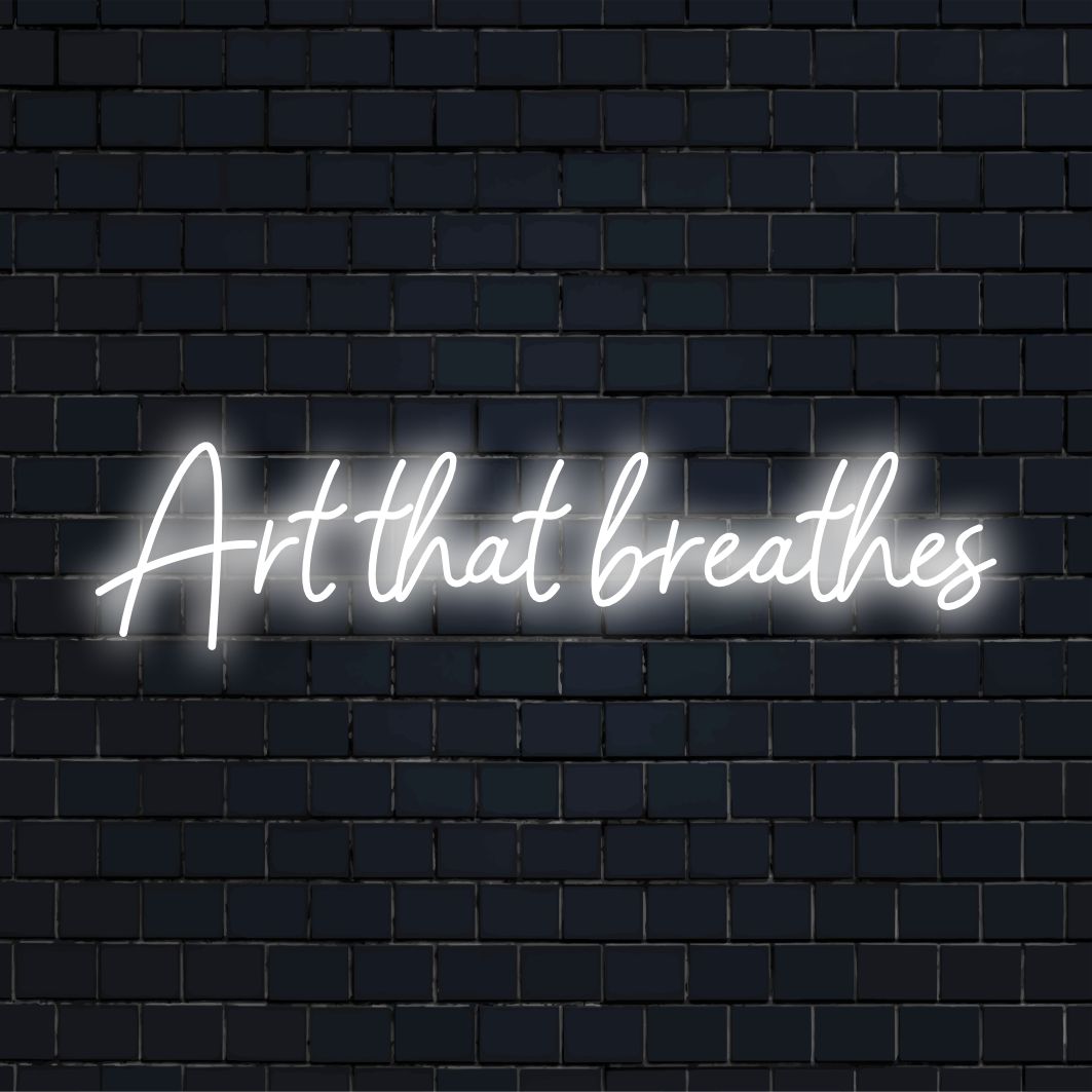 LED-neonreclame van Art That Breathes, met een aangepast en gepersonaliseerd lichtgevend ontwerp, perfect om elke ruimte een unieke sfeer te geven.