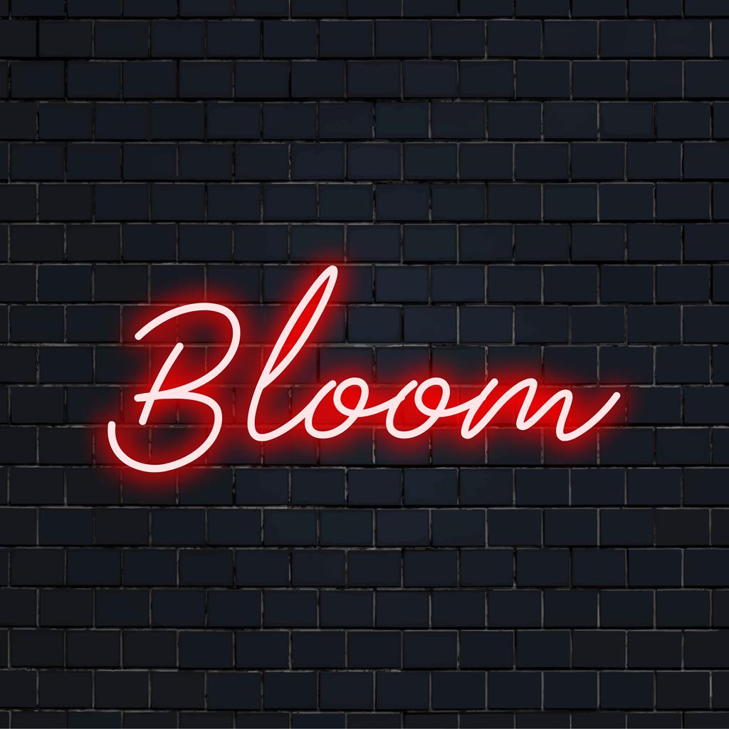 Aanpasbaar LED-neonbord met bloeiend bloemenpatroon, perfect als neonmuurkunst of neonlichtdecoratie.