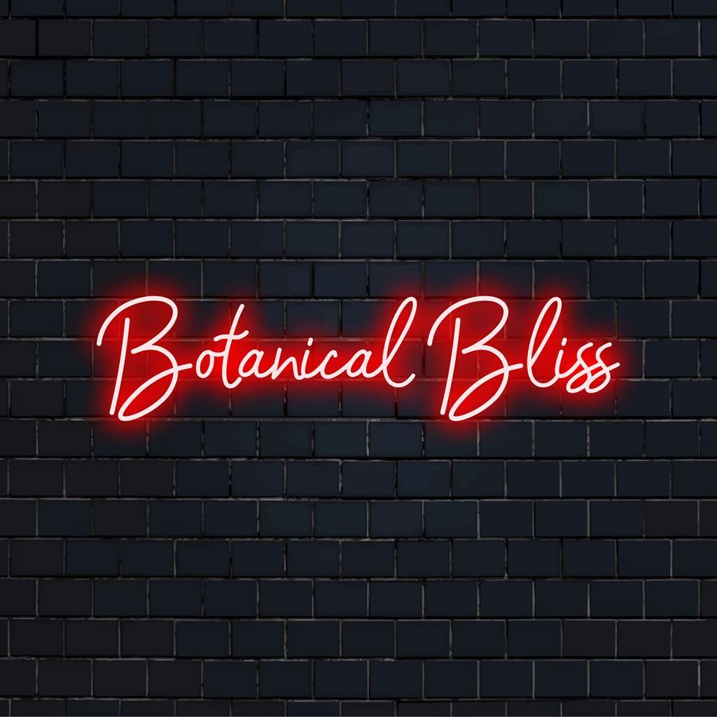 Botanical Bliss LED Neon Sign with vibrant colors; ideal for personalized neon light decor, enhancing any space.