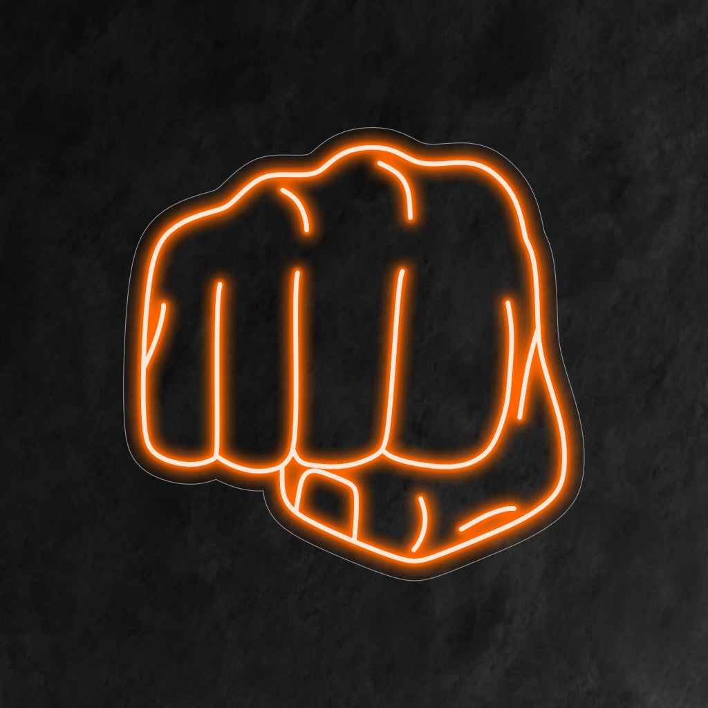 "Boxer Punch Neon Sign" - Een dynamisch neonlicht met de krachtige afbeelding van een bokser die een stoot uitvoert, waardoor uw bokszaal of sportdecor kracht en intensiteit krijgt.