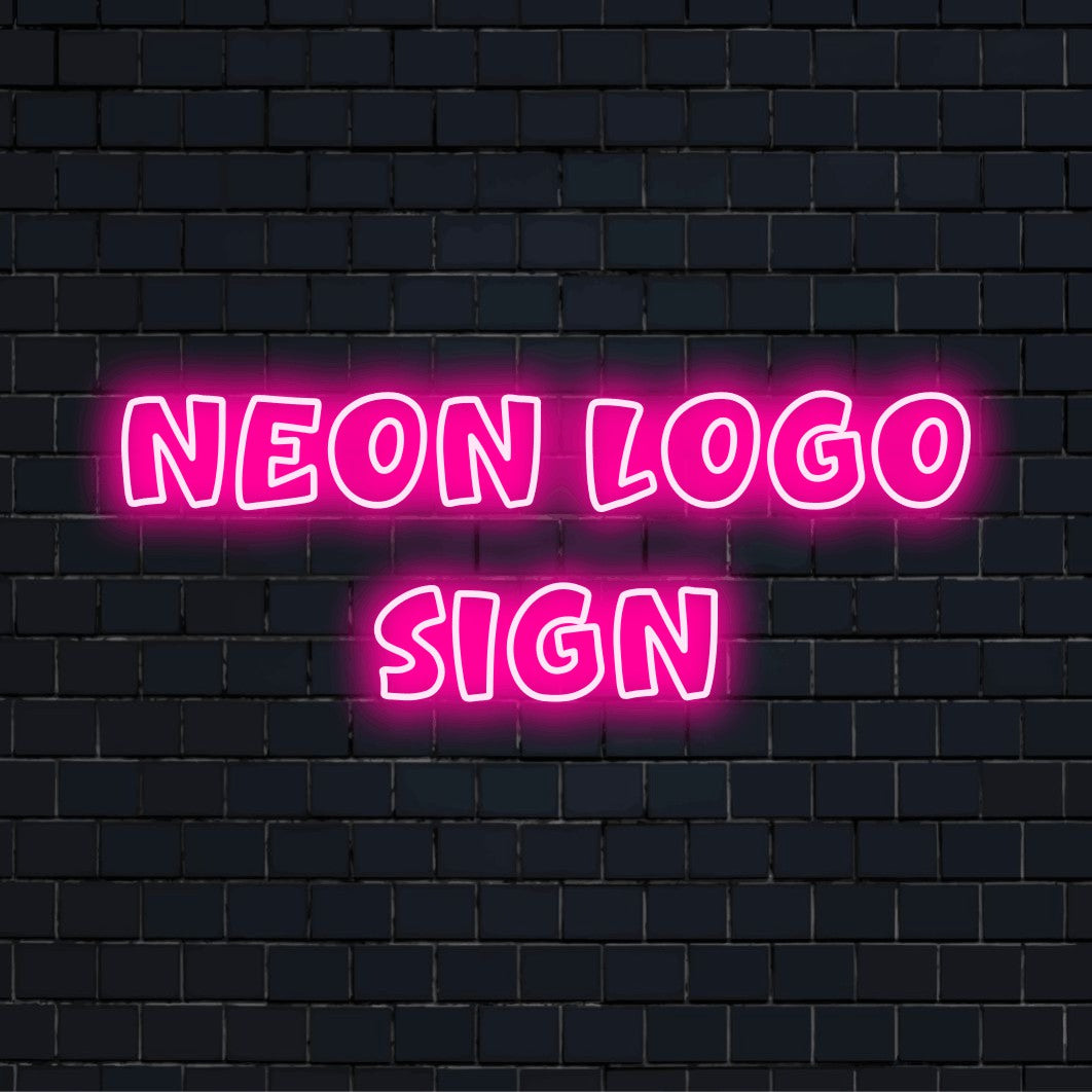 Custom LED neon logo sign with text "Neon Logo Sign"