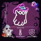 Cowboy Hat Ghost 5V Mini USB LED Neon Sign - Budget Friendly