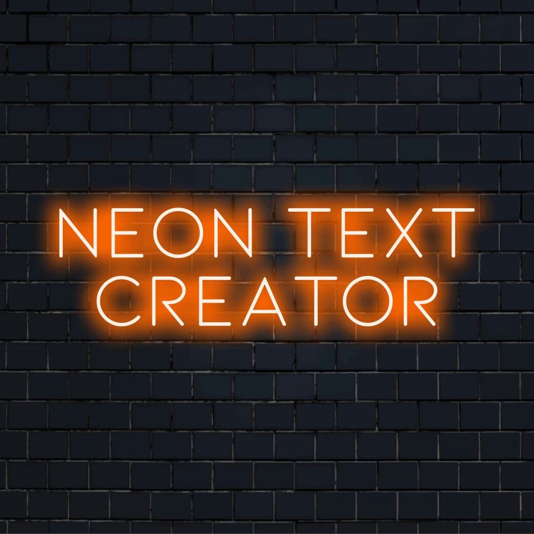Custom LED neon text sign reading "Neon Text Creator"
