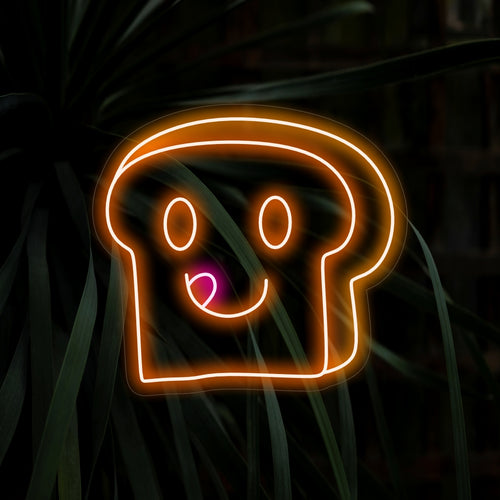 "Schattig neonlicht in de vorm van geroosterd brood" ��� Een charmant en eigenzinnig neonlicht dat uw ruimte charme en speelse warmte geeft.