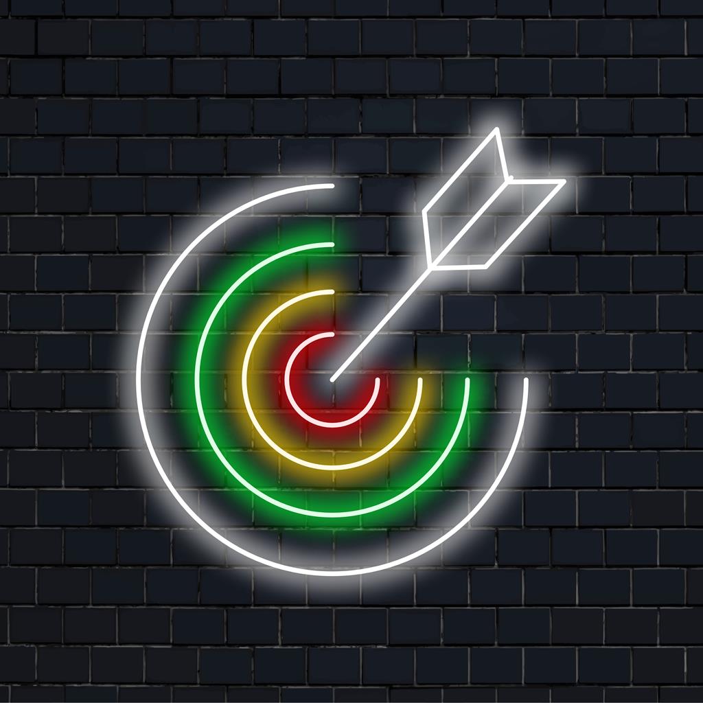 Op maat gemaakt LED-neonbord met een levendige Darts-tekst, perfect voor de decoratie van een sportbar of een gepersonaliseerde neonsfeer.