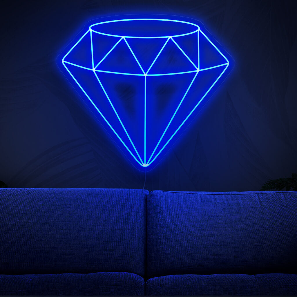 "Diamond Ring Neon Sign" is a glamorous and wedding-themed addition to your interior. A neon light that symbolizes the timeless elegance of a diamond ring.