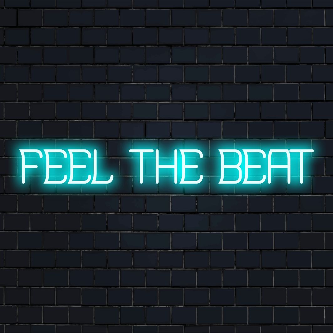 Levendig, op maat gemaakt LED-bord met pulserend ritmethema, perfecte neonlichtdecoratie voor muziekliefhebbers en dynamische ruimtes.