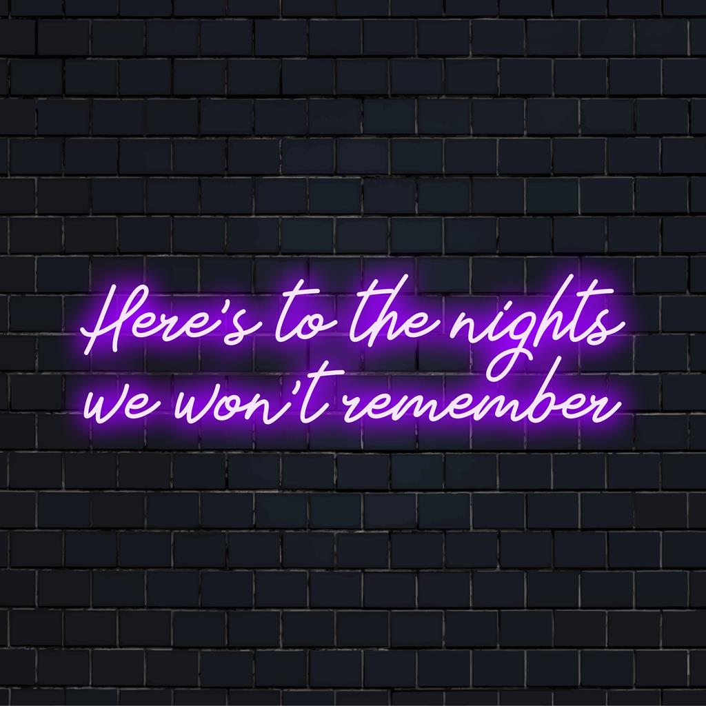 Op maat gemaakt LED-neonbord ter ere van onvergetelijke nachten; levendige wandkunst die elke ruimte een gezellige gloed geeft.
