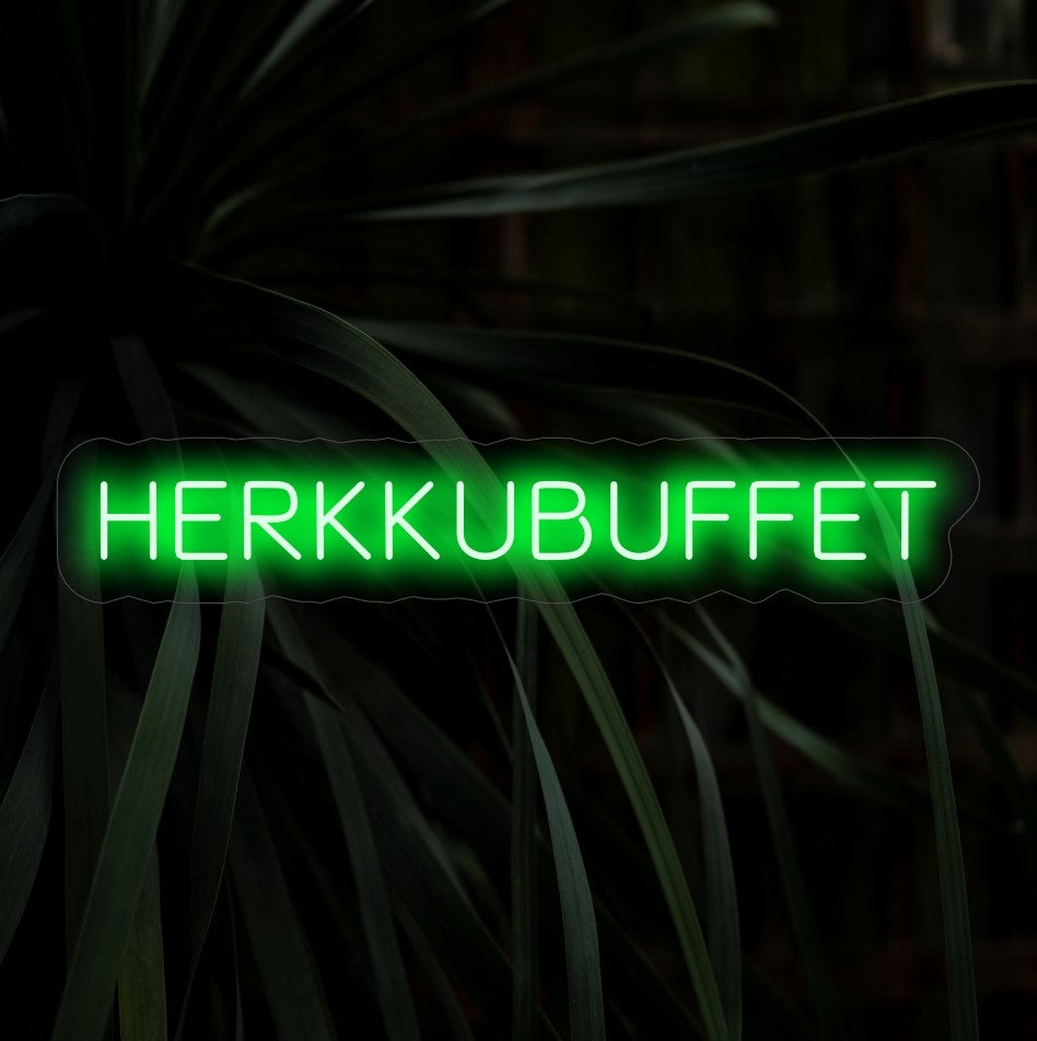 "Herkkubuffet Neon Sign" - Houkutteleva lis��ys ravintoloihin, kahviloihin tai herkkup��ytiin, luoden herkullisen en houkuttelevan tunnelman.