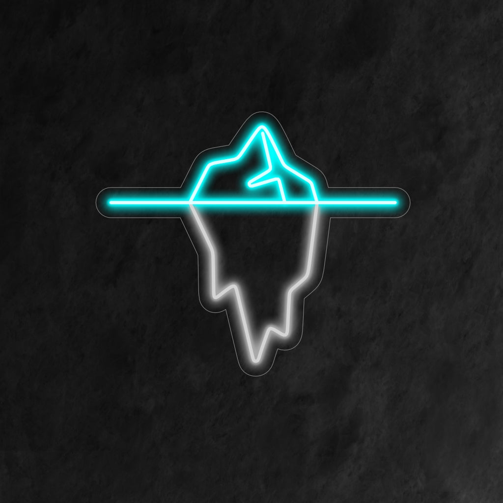 "Iceberg Neon Sign" - A cool and captivating addition, featuring an artistic representation of an iceberg, perfect for spaces with a nautical or winter theme.