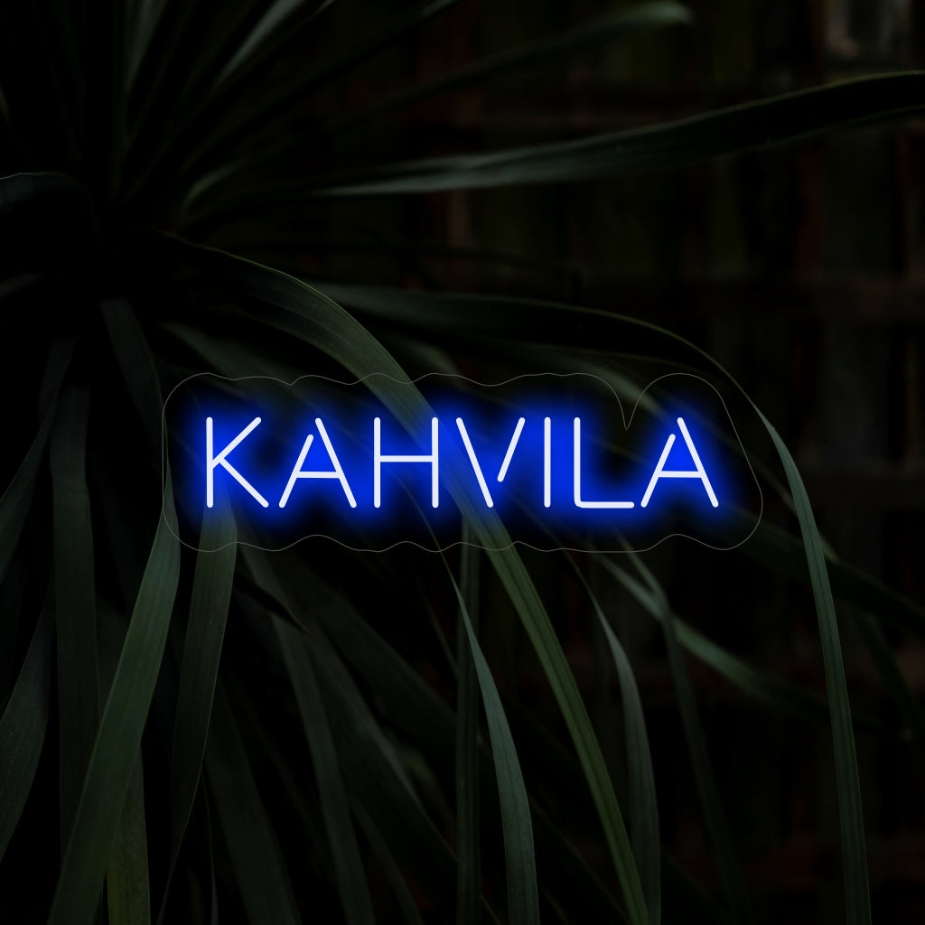 "Kahvila Neon Sign" - Verhoog de sfeer in uw koffiezaak met de warme gloed van dit uitnodigende neonbord en creëer de perfecte ruimte voor koffieliefhebbers.