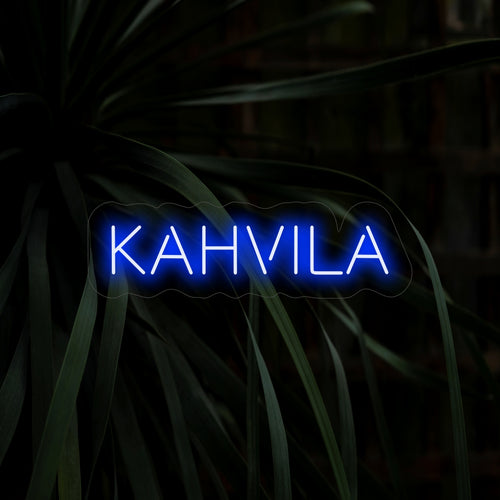 "Kahvila Neon Sign" - Verhoog de sfeer in uw koffiezaak met de warme gloed van dit uitnodigende neonbord en creëer de perfecte ruimte voor koffieliefhebbers.