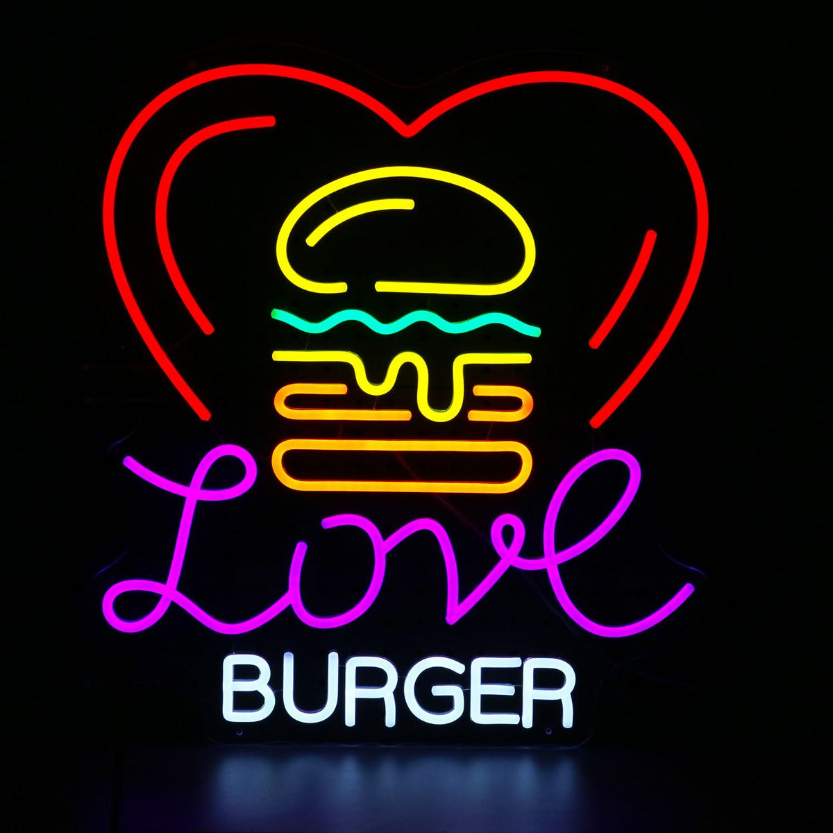 Love Burger Neonreclame