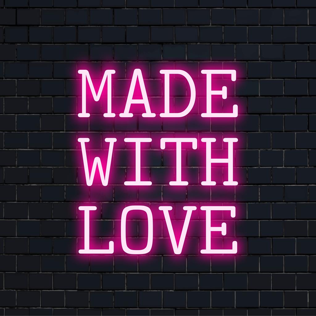 Op maat gemaakt LED-neonbord met een uniek ontwerp, ideaal voor gepersonaliseerde decoratie, met liefde handgemaakt neonkunstwerk.