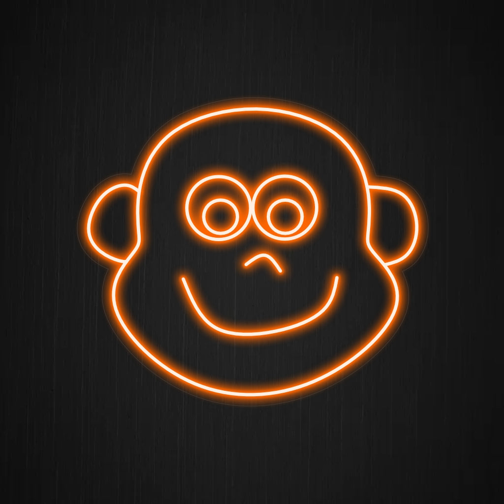 "Monkey Face Neon Sign" is een brutale en speelse toevoeging voor ruimtes met een leuke en levendige sfeer. Verlicht met ondeugende charme!