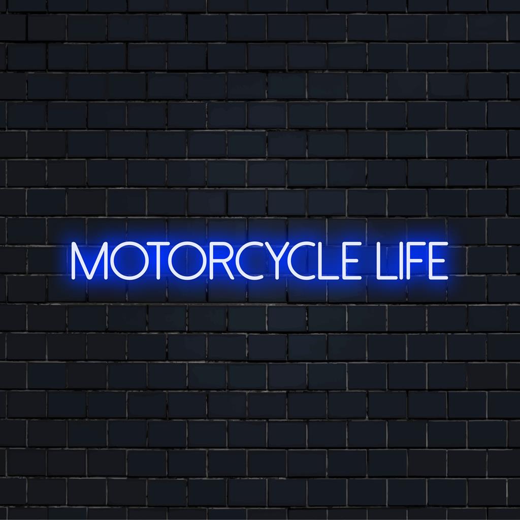Vibrant custom LED neon sign portraying a sleek motorcycle, perfect for adding adventurous flair to any space.
