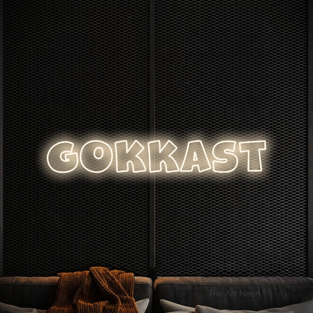 LED neon sign reading “Gokkast”, arranged in a single line.