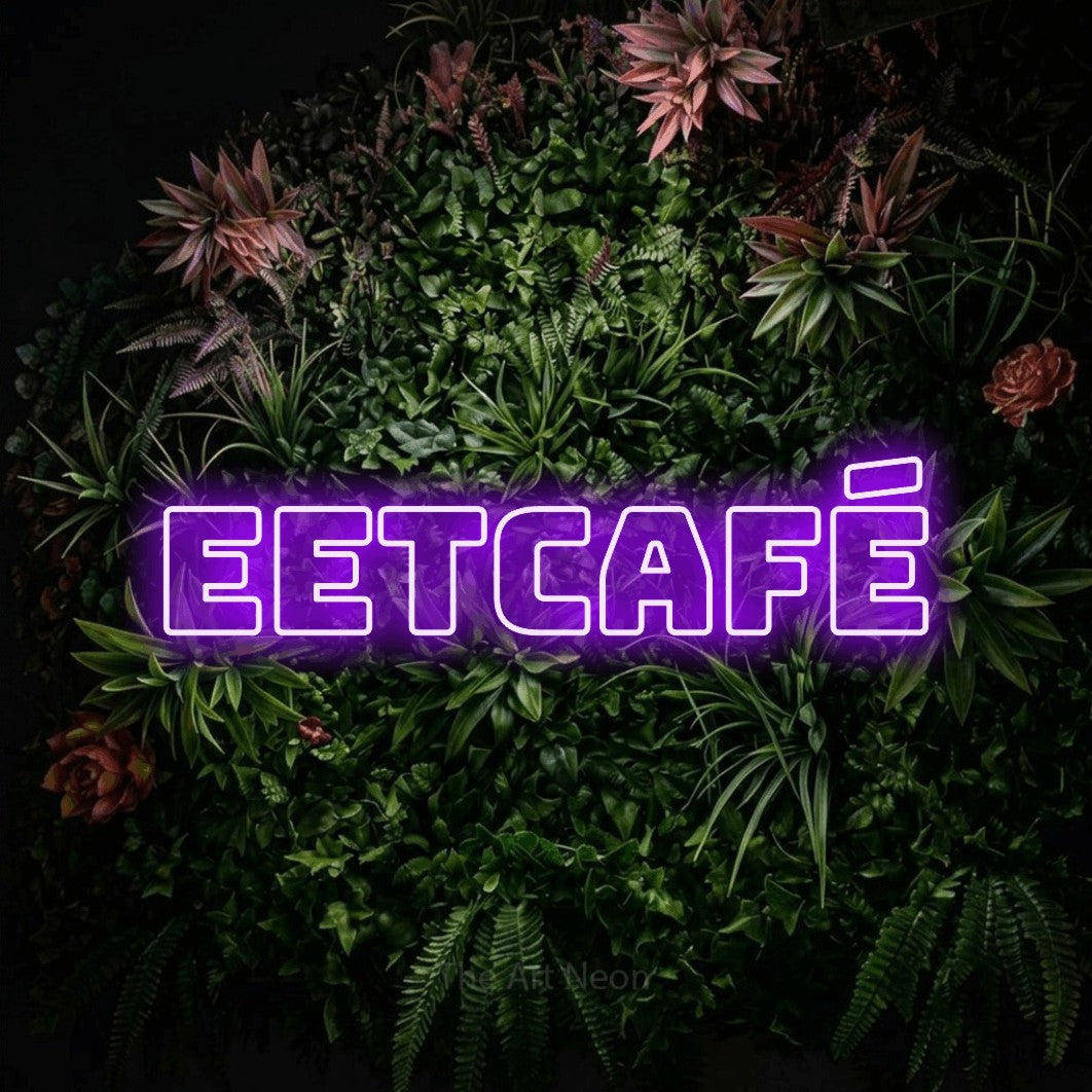 LED neon sign reading “Eetcafé”, arranged in a single line.