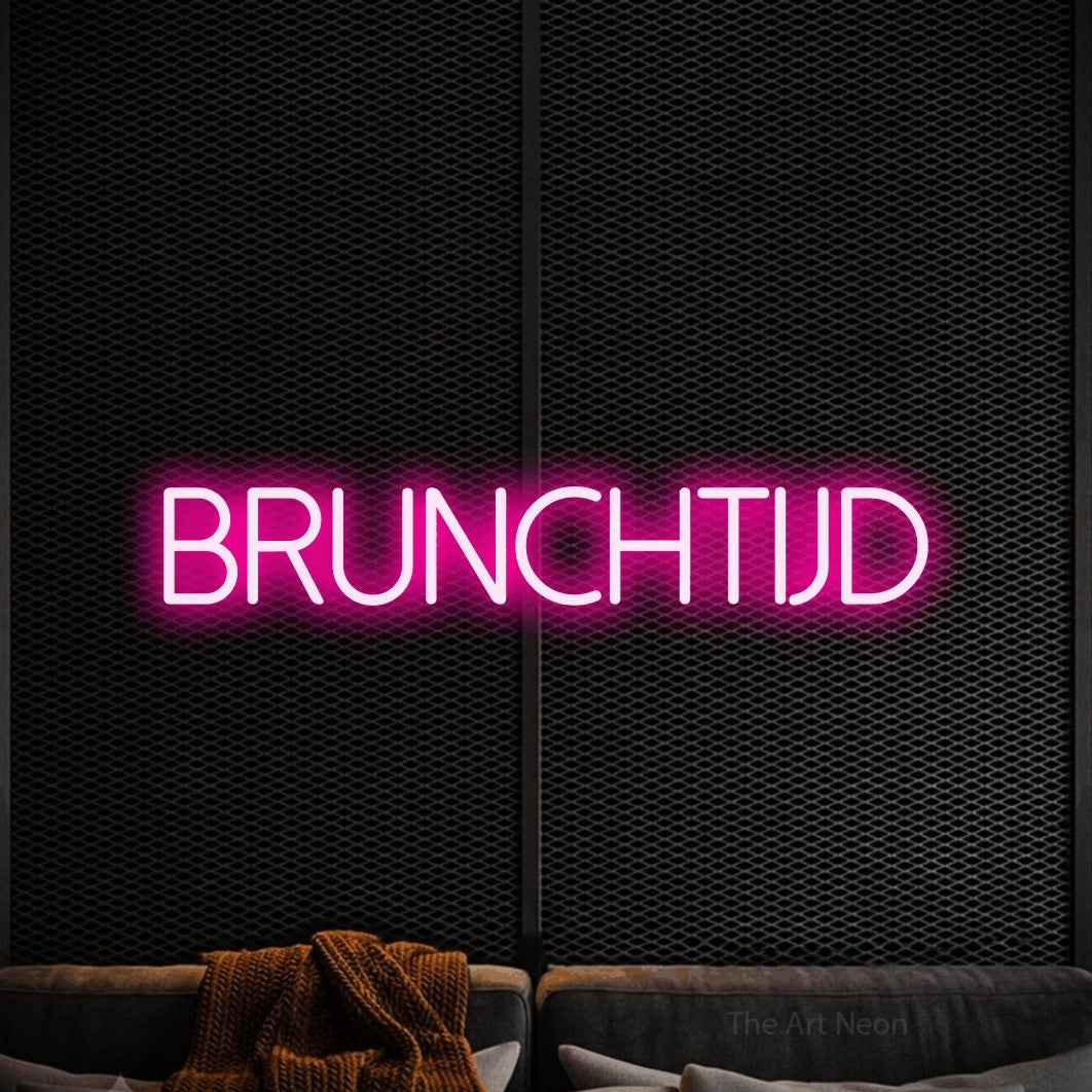 LED neon sign reading “BRUNCHTIJD”, arranged in a single line.