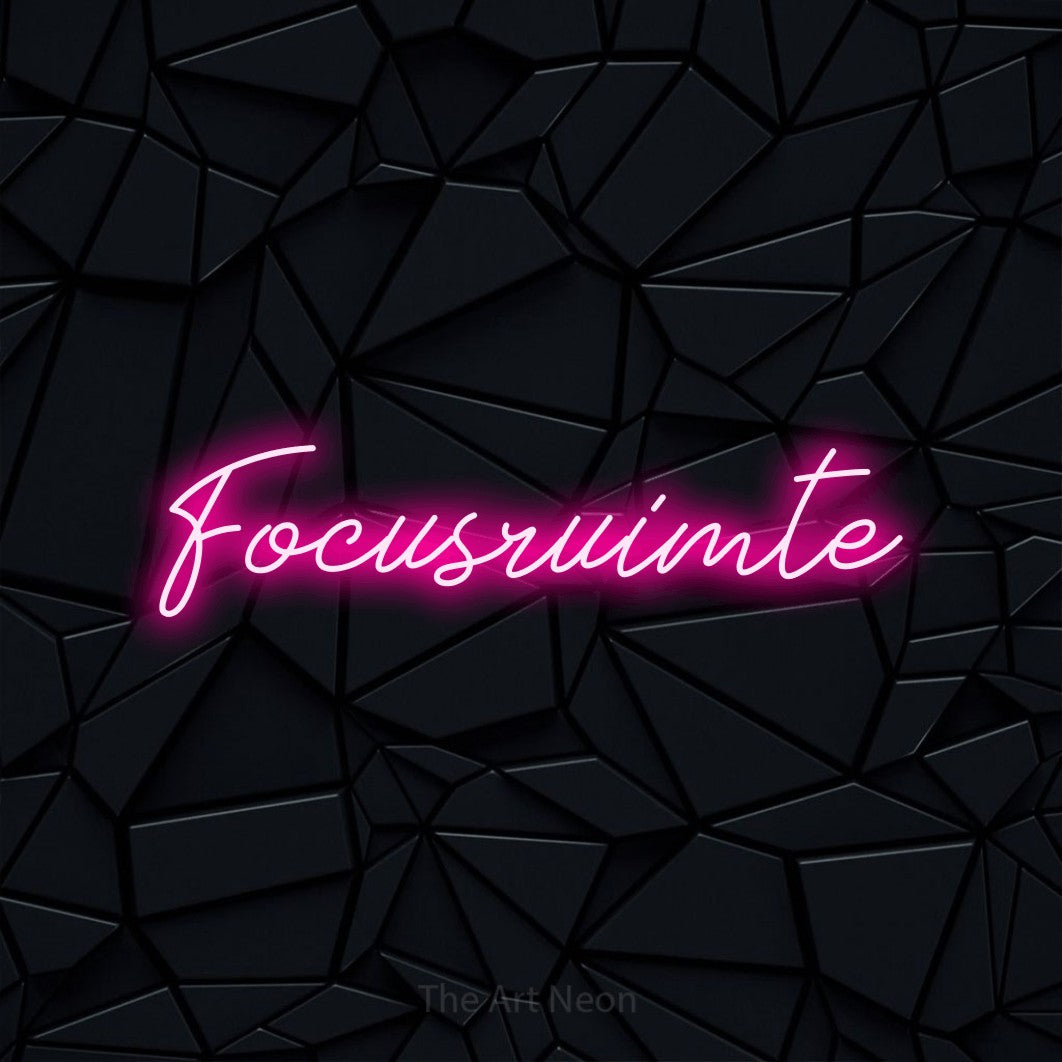 LED neon sign reading “Focusruimte”, arranged in a single line.