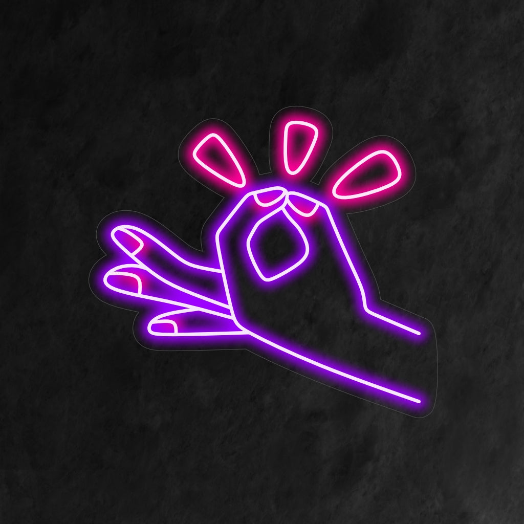 "Om Mudra Neon Sign" is een serene en spirituele toevoeging, perfect voor ruimtes die mindfulness en meditatie omarmen. Verlicht met rust en innerlijke vrede!