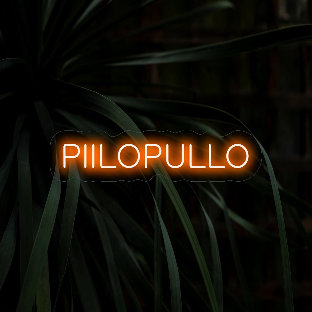 "Pillopullo Neon Sign" is een speelse en unieke toevoeging, perfect voor ruimtes met een speelse en luchtige sfeer. Verlicht met Finse charme en plezier!