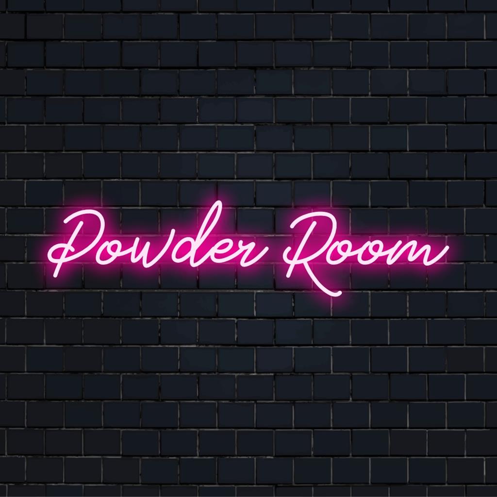 Op maat gemaakt LED-neonbord met oplichtend toilet, ideaal voor een stijlvolle inrichting of chique badkamerreclame.