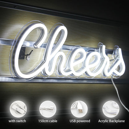 Cheers 5V USB LED Neon Sign - Budget Friendly