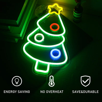 Christmas Tree 5V USB LED Neon Sign - Budget Friendly
