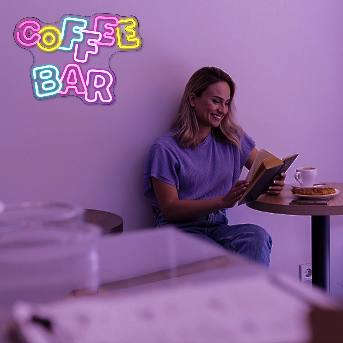 Coffee Bar – LED-neonreclame (5 V USB)