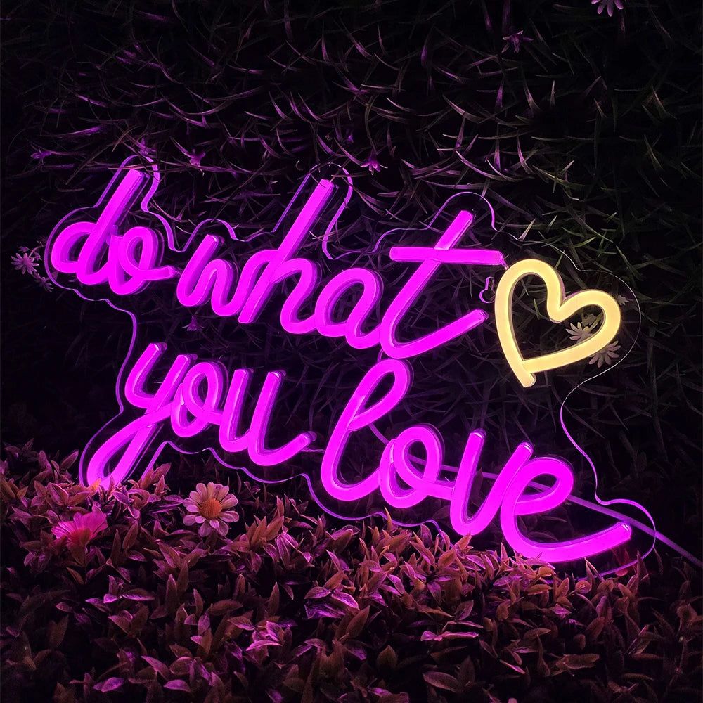 Do What You Love 5V USB LED Neon Sign - Budget Friendly