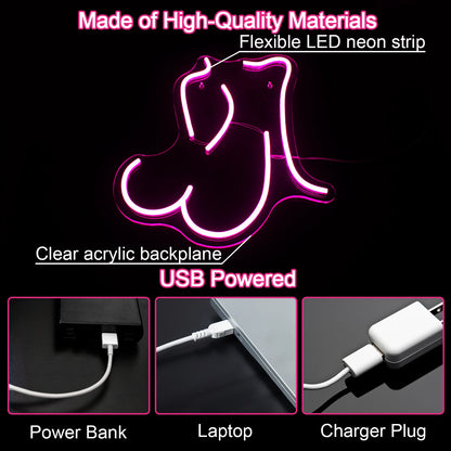 Sexy Lady 5V USB LED Neon Sign - Budgetvriendelijk