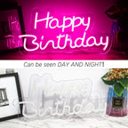Happy Birthday 5V USB LED Neon Sign - Budget Friendly