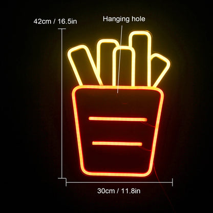Hamburger 5V USB LED Neon Sign - Budget Friendly