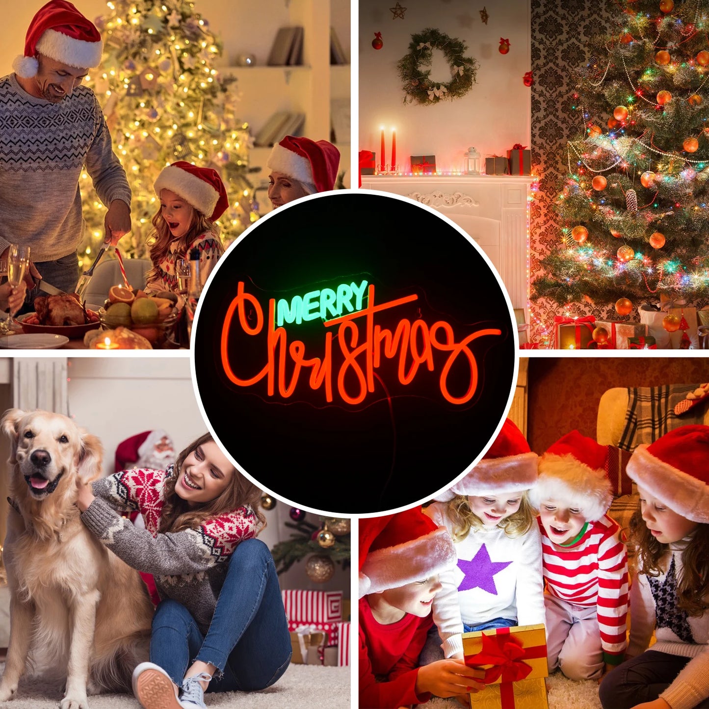 Merry Christmas 5V USB LED Neon Sign - Budget Friendly