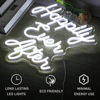 Happily Ever After – Vetgedrukte schrijfletters – LED-neonbord (5 V USB)