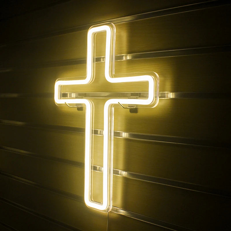 Cross 5V USB LED Neon Sign - Budget Friendly