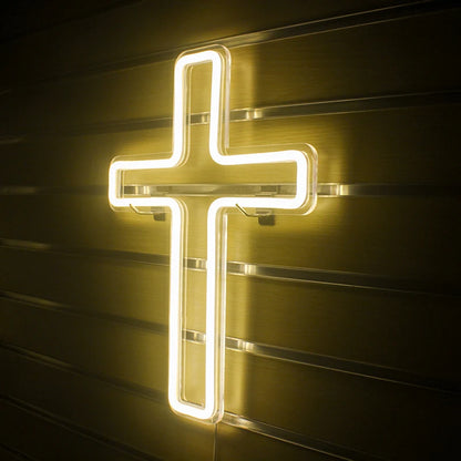 Cross 5V USB LED Neon Sign - Budget Friendly