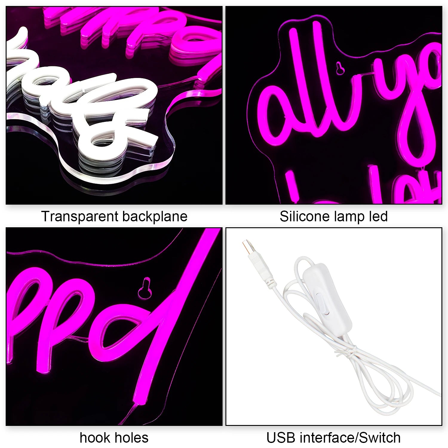 All you need is nails 5V USB LED Neon Sign - Budgetvriendelijk