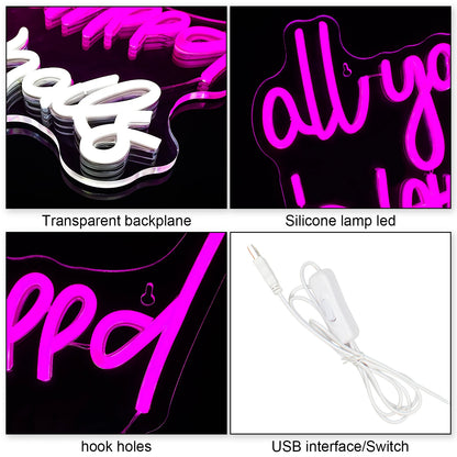 All you need is nails 5V USB LED Neon Sign - Budgetvriendelijk