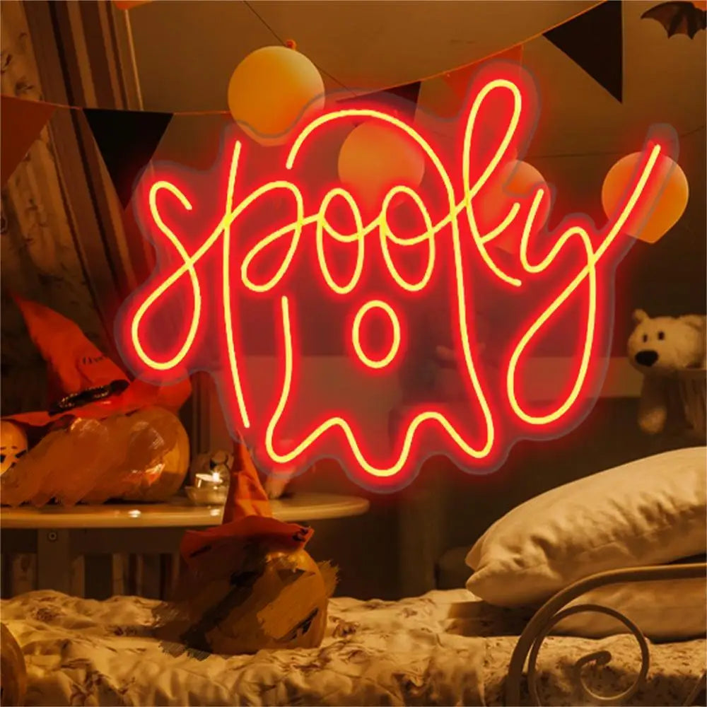Spooky 5V USB LED Neon Sign - Budget Friendly