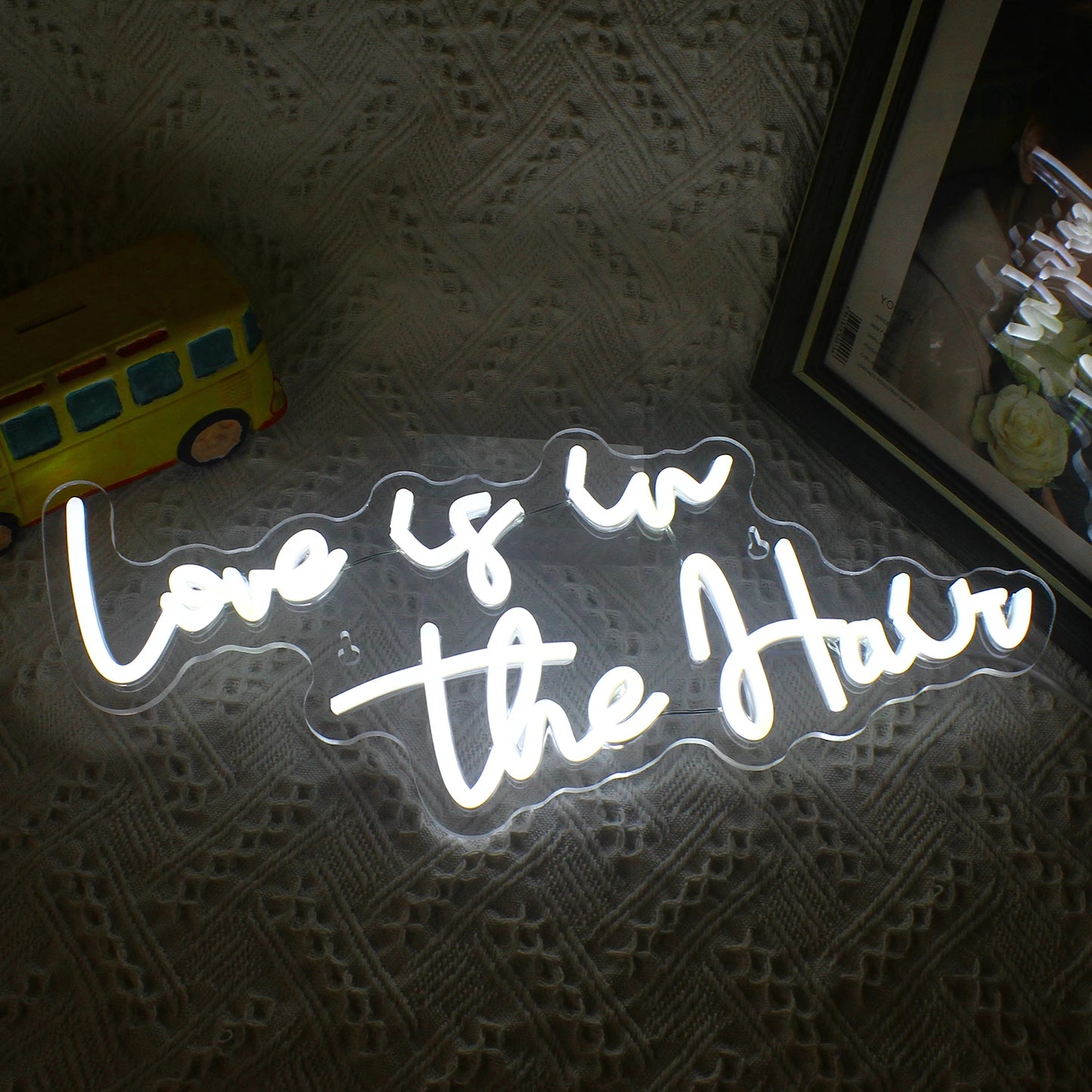 Love is in the Hair 5V USB LED Neon Sign - Budget Friendly