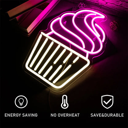 Cupcake 5V USB LED Neon Sign - Budget Friendly