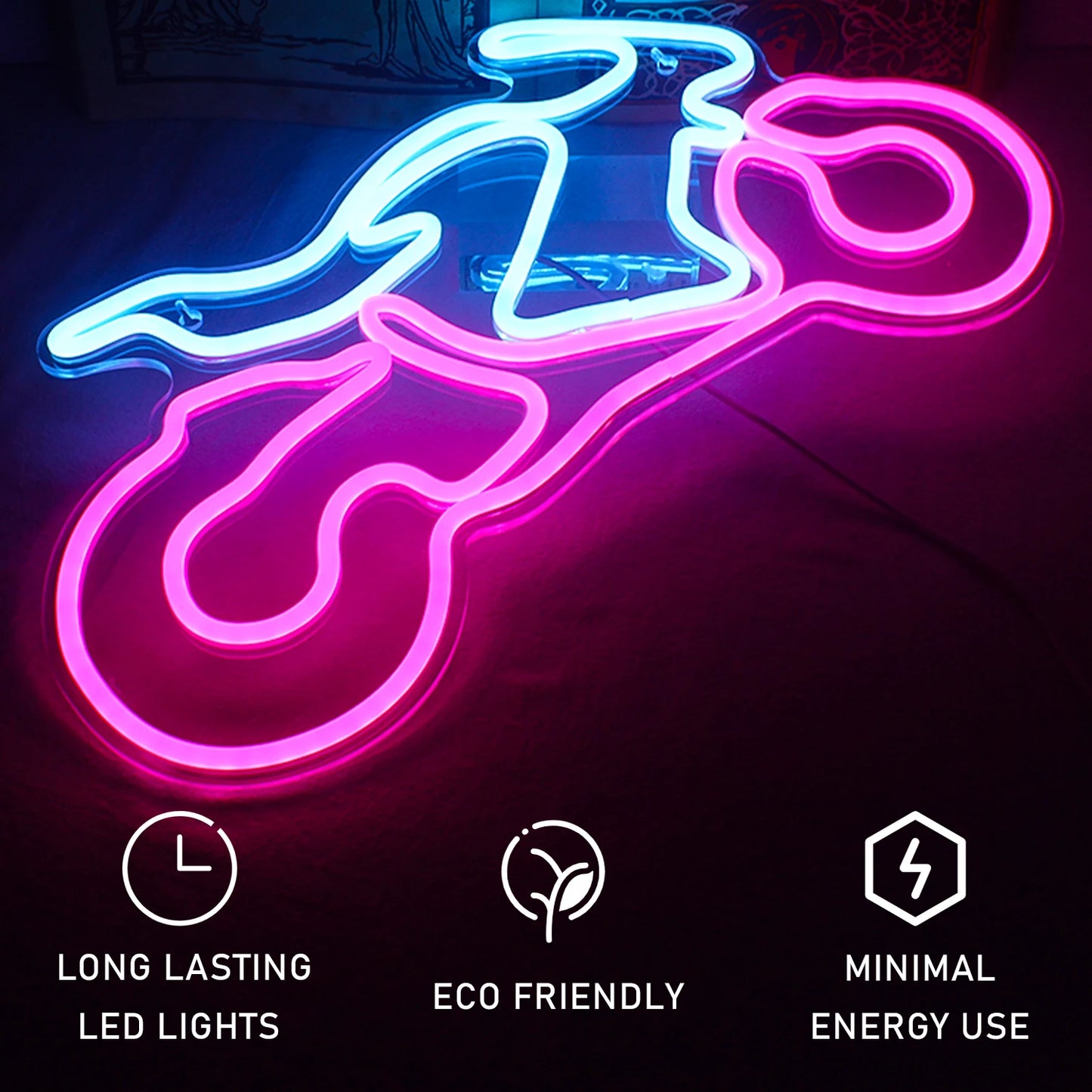 Motorcycle 5V USB LED Neon Sign - Budget Friendly