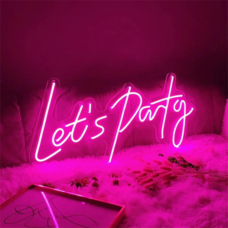 Let's Party 5V USB LED Neon Sign - Budget Friendly