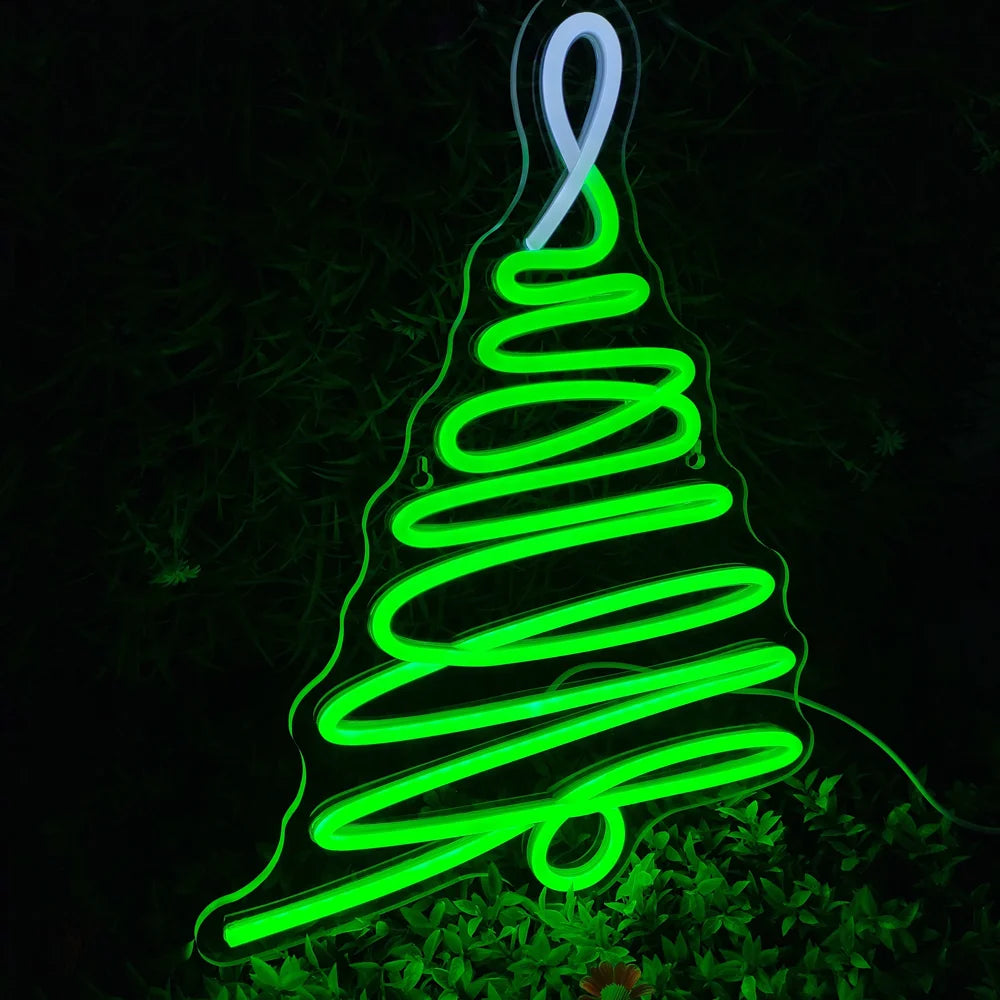 Kerstboom – LED-neonbord (5 V USB)