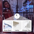 Vrouwenbenen – LED-neonbord (5 V USB)